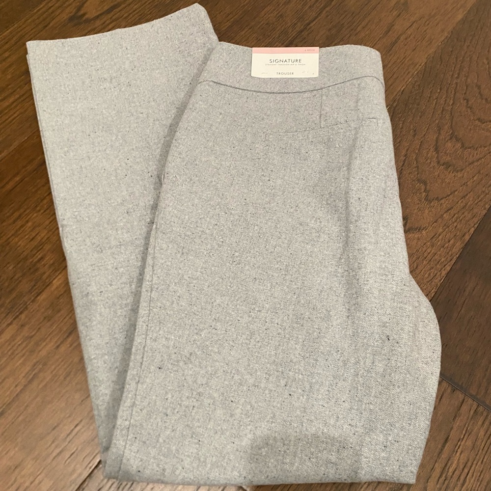Ann Taylor Grey Trouser Pants 6 Petite NWT